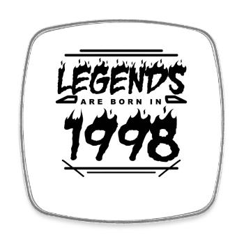 Legend 1998 - Born 1998 - Built in 1998 - Square fridge magnet - white - Front
