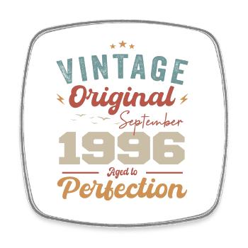 September 1996 Anniversary 1996 September Gift - Square fridge magnet - white - Front