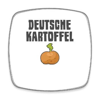 Deutsche Kartoffel - Viereckiger Kühlschrankmagnet - Weiß - Vorne