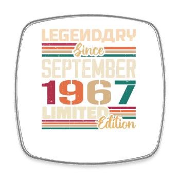 September 1967 Jubilee 1967 September Gift - Square fridge magnet - white - Front
