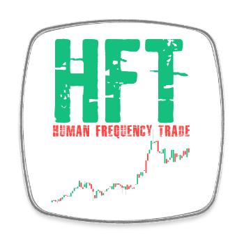 Human Frequency Trading Shirt Wall Street Bets HFT - Square fridge magnet - white - Front