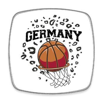 Hobby de basket-ball en Allemagne - Magnet carré - blanc - Devant