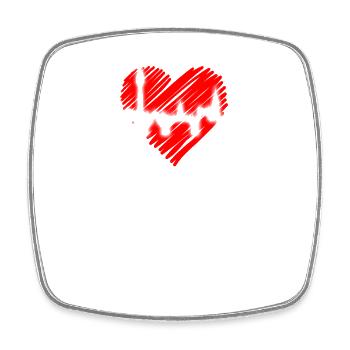 Vienna Skyline Heartbeat Austria Love Vienna - Square fridge magnet - white - Front
