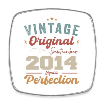 Septembre 2014 Anniversaire 2014 Septembre Cadeau - Magnet carré - blanc - Devant