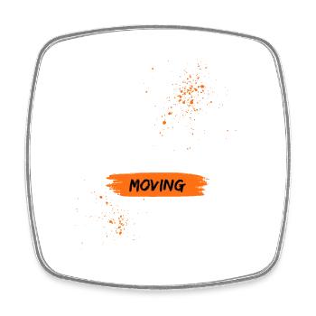 Motivational movement design with saying - Square fridge magnet - white - Front