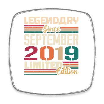 September 2019 Anniversary 2019 September Gift - Square fridge magnet - white - Front