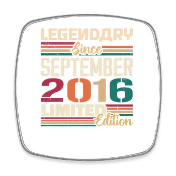 September 2016 Anniversary 2016 September Gift - Square fridge magnet - white - Front