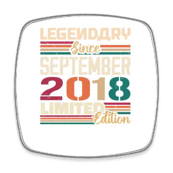 September 2018 Anniversary 2018 September Gift - Square fridge magnet - white - Front