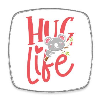 Hug life koala bear - Viereckiger Kühlschrankmagnet - Weiß - Vorne