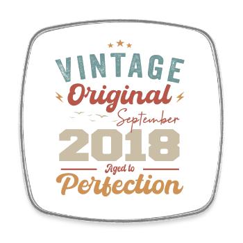 September 2018 Anniversary 2018 September Gift - Square fridge magnet - white - Front