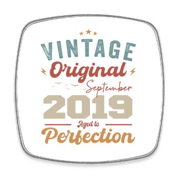 September 2019 Anniversary 2019 September Gift - Square fridge magnet - white - Front