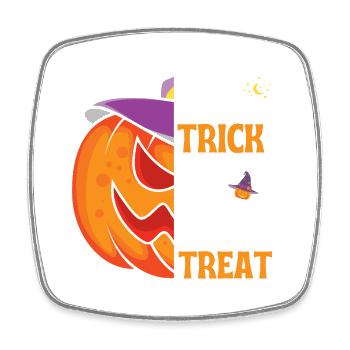 Halloween-Geschenk "Süßes oder Saures" - Viereckiger Kühlschrankmagnet - Weiß - Vorne