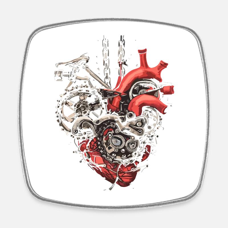 Bicycle Mechanic Heart - Bicycle Lovers - Square fridge magnet - white