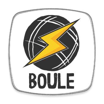 Boule Power! Tenue Boules Boules Boules de Boules Pétanque - Magnet carré - blanc - Devant