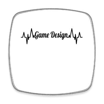 Conception de jeux ECG - Magnet carré - blanc - Devant