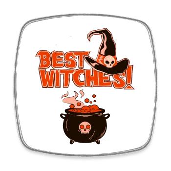 Best Halloween Witches - Square fridge magnet - white - Front