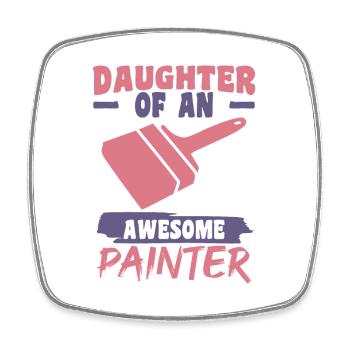 Painter's Daughter - Square fridge magnet - white - Front