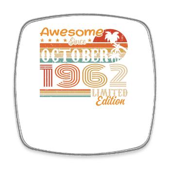 Millésime d’octobre 1962 - Octobre 1962 - Magnet carré - blanc - Devant
