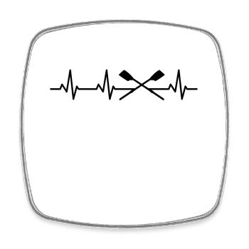 Rudder Heart Line - Square fridge magnet - white - Front