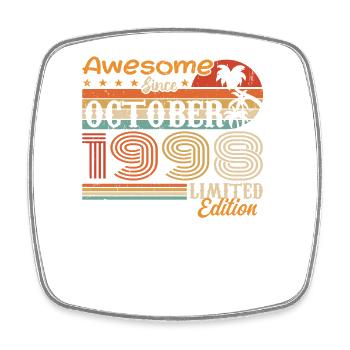 1998 October Vintage - October 1998 - Square fridge magnet - white - Front