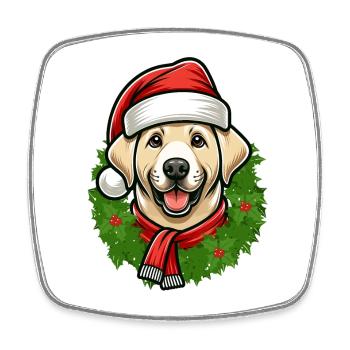 Noël Labrador Dog Friends - Magnet carré - blanc - Devant