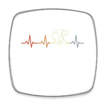 Welding Heart Line - Square fridge magnet - white - Front