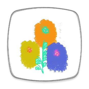 Été, Jardin, Fleurs, Fleurs, Jardinage, Jardiniers Amateurs - Magnet carré - blanc - Devant