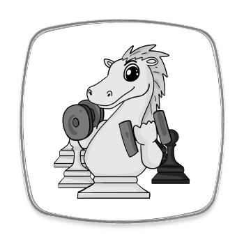 Chess Chess Player Fitness - Square fridge magnet - white - Front