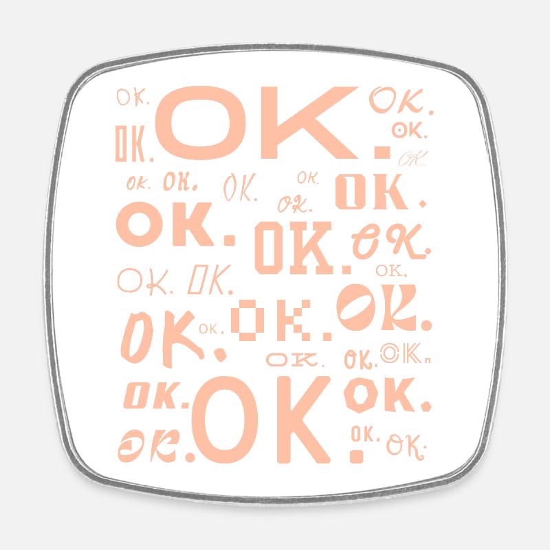 OK. - Magnet carré - blanc