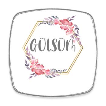 Gülsüm Turc Prénom Turquie Cadeau De Bébé - Magnet carré - blanc - Devant
