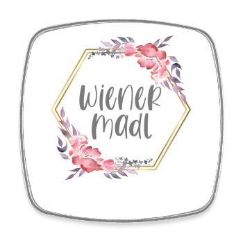 Wiener Madl Wienerin Wien Österreich Geschenk - Viereckiger Kühlschrankmagnet - Weiß - Vorne