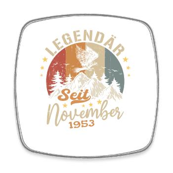 Legendär Seit November 1953 - 1953 - Viereckiger Kühlschrankmagnet - Weiß - Vorne