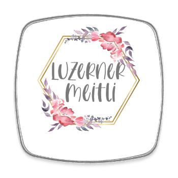 Schweiz Luzern Mädchen Heimat Geschenk - Viereckiger Kühlschrankmagnet - Weiß - Vorne