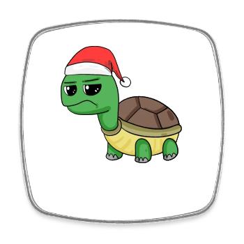 Turtle Christmas - Square fridge magnet - white - Front