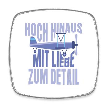 Flugzeug Modellbauer Hoch hinaus Detail Geschenk - Viereckiger Kühlschrankmagnet - Weiß - Vorne