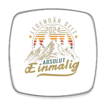 Legendär seit 2024 Jahrgang Vintage Geburtstag - Viereckiger Kühlschrankmagnet - Weiß - Vorne