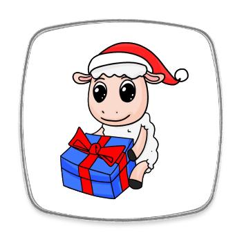 Noël de mouton - Magnet carré - blanc - Devant