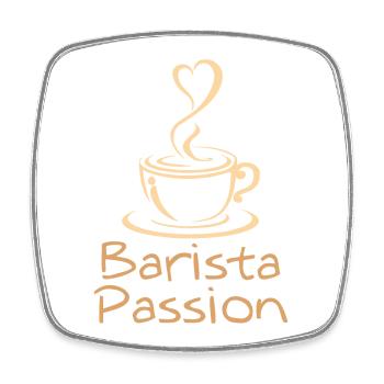 Barista Passion Coffee Gift Coffee Lover - Square fridge magnet - white - Front