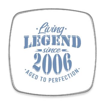 Birthday - Legend matured since 2006 - Square fridge magnet - white - Front