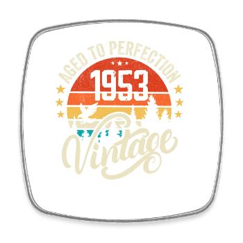 1953 Vintage - Birthday Gift 1953 Retro 1953 - Square fridge magnet - white - Front