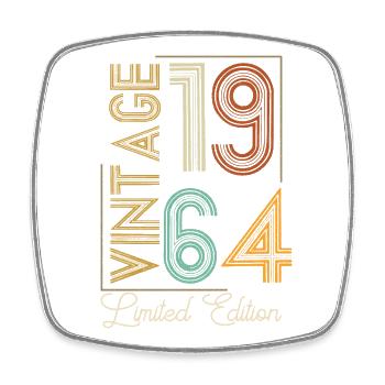 Vintage 1964 Limited Edition Aged to Perfection - Square fridge magnet - white - Front