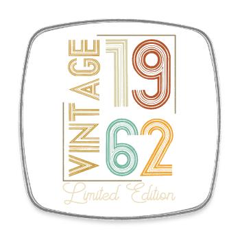 Vintage 1962 Limited Edition Aged to Perfection - Square fridge magnet - white - Front