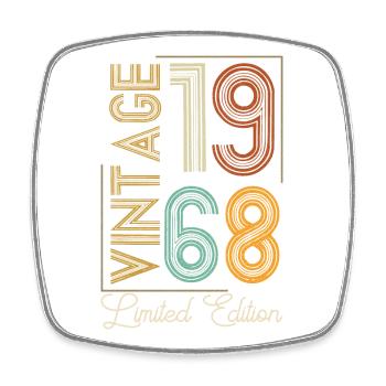 Vintage 1968 Limited Edition Aged to Perfection - Square fridge magnet - white - Front