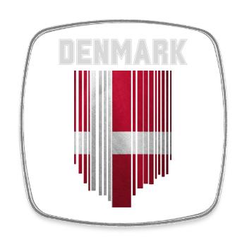 Flag of Denmark, Danish pride - Square fridge magnet - white - Front
