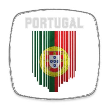 Flagge von Portugal, portugiesischer Stolz - Viereckiger Kühlschrankmagnet - Weiß - Vorne
