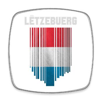 Flagge von Luxemburg - Viereckiger Kühlschrankmagnet - Weiß - Vorne