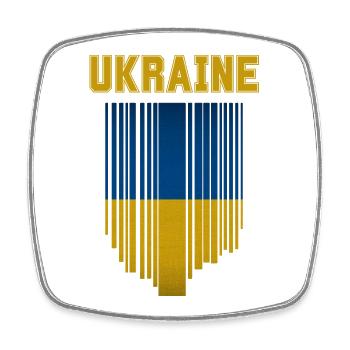 Ukrainian flag, Ukrainian pride - Square fridge magnet - white - Front