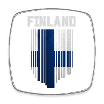 Flag of Finland, Finnish pride - Square fridge magnet - white - Front