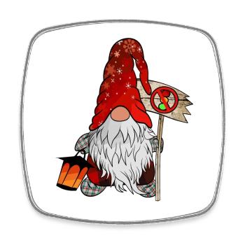 Anti Traffic Light Imp Christmas Dwarf - Square fridge magnet - white - Front