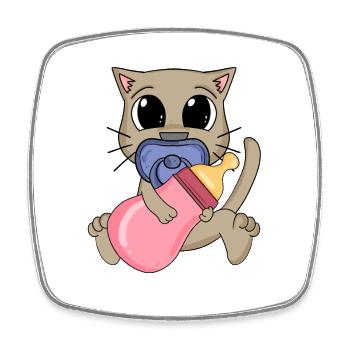 Baby Cat Motif - Square fridge magnet - white - Front